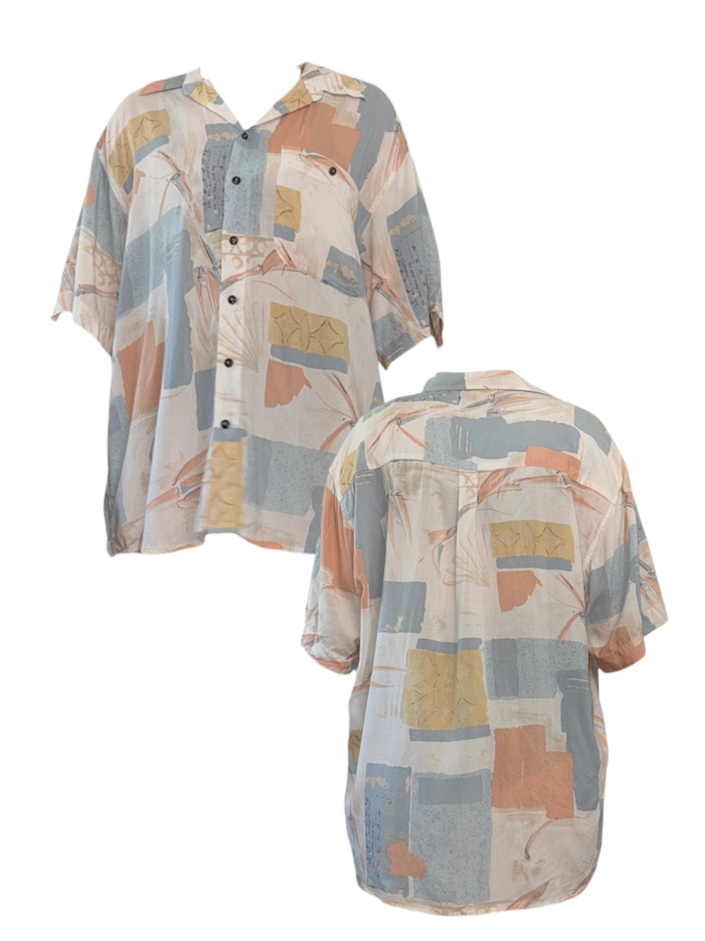 Men's Vintage Abstract Patterned Shirt